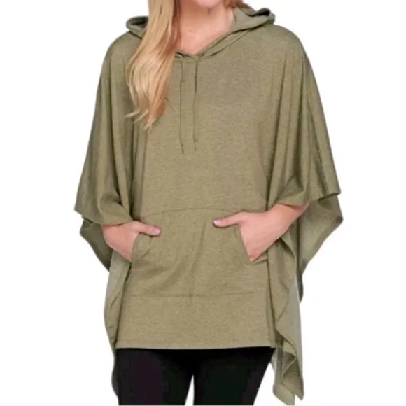 Cuddl Duds Comfortwear SOFT French Terry Hooded Poncho - Picture 1 of 4